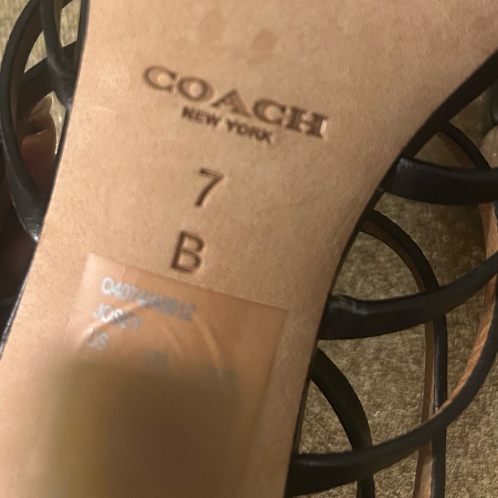 Coach Josef Snake Print Braided Gladiator Heels - Picture 11 of 14